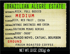 Brazilian Alegre Estate 10oz Ground Coffee